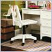Lea Getaway Swivel Desk Chair in White