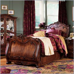 Lea Jessica McClintock Heirloom Twin or Full Kids Sleigh Bed 2 Piece Bedroom Set