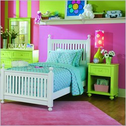 Lea My Style Kids Twin Wood Slat Bed 3 Piece Bedroom Set