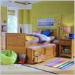 Lea Austin Kids Wood Captain's Bed 5 Piece Bedroom Set in Medium Brown Oak