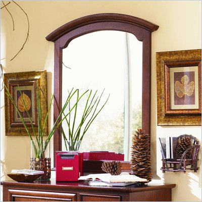 Lea Deer Run Vertical Mirror in Lightly Distressed Cherry Finish