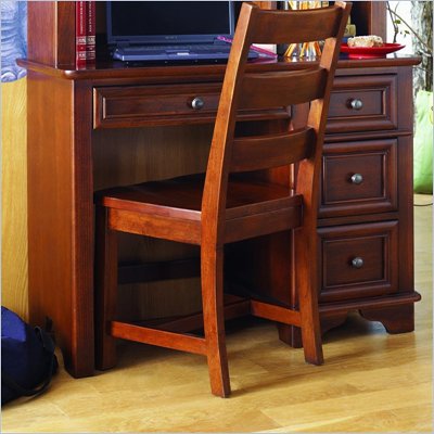 Lea Deer Run Wood Student Desk in Brown Cherry Finish