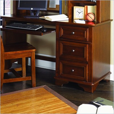 Lea Deer Run 3 Drawer Computer Student Desk in Brown Cherry Finish