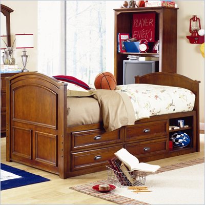 Lea Deer Run Kids Captain's Bed in Brown Cherry Finish