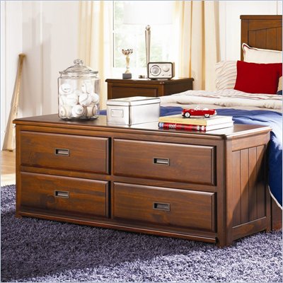 Lea Dillon Footboard Dresser in Distressed Brown Cherry Finish