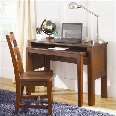 Lea Dillon Kids Student Desk in Distressed Brown Cherry Finish
