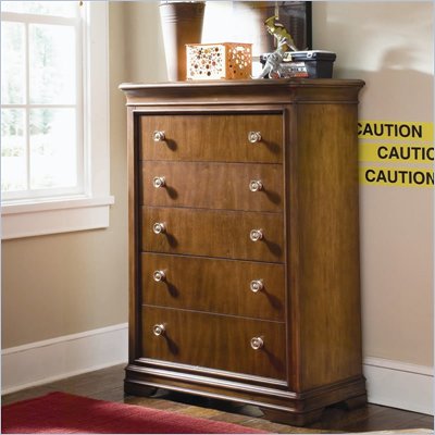 Lea Elite Classics Kids 5 Drawer Chest in Brown Cherry Finish