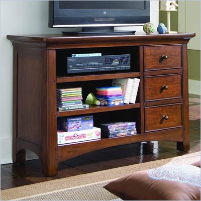 Lea Elite Crossover Media Chest in Burnished Cherry Finish