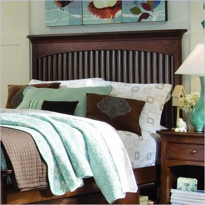 Lea Elite Crossover Slat Headboard in Burnished Cherry Finish