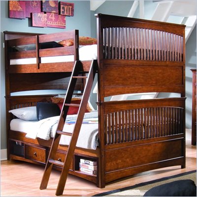 Lea Elite Crossover Bunk Bed in Burnished Cherry Finish