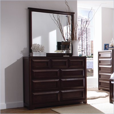 Lea Elite Expressions Kids 9 Drawer Double Dresser and Mirror Set