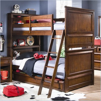 Lea Elite Expressions Kids Bunk Bed in Root Beer Cherry Finish