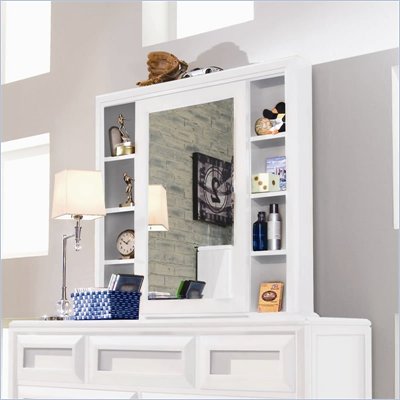 Lea Elite Reflections Kids Cabinet Mirror in Aspen White Finish