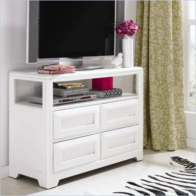 Lea Elite Reflections Kids Media Chest in Aspen White Finish