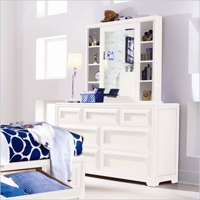 Lea Elite Reflections Kids 7 Drawer Double Dresser and Mirror Set