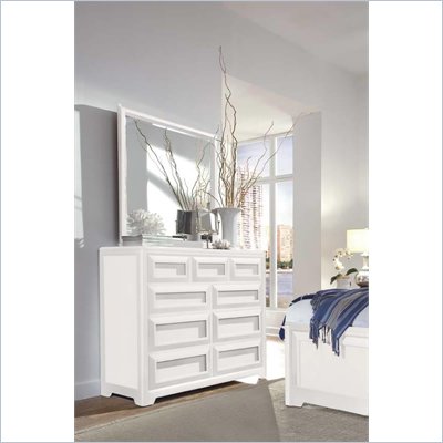 Lea Elite Reflections Kids 9 Drawer Double Dresser and Mirror Set