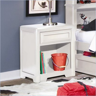 Lea Elite Reflections Kids Nightstand in Aspen White Finish