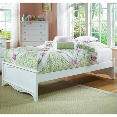 Lea Haley Kids Platform Bed in White Finish