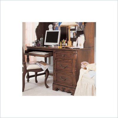 Lea Jessica McClintock Heirloom 3 Drawer Wood Student Computer Desk in Dark Cherry