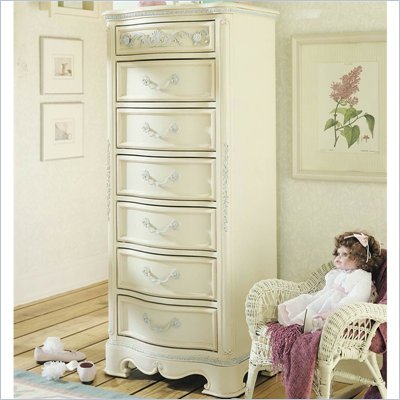 Lea Jessica McClintock Romance Kids 7 Drawer Semainier Lingerie Chest in Antique White Finish