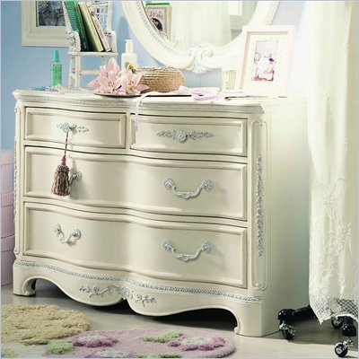 Lea Jessica McClintock Romance 4 Drawer Double Dresser in Antique White