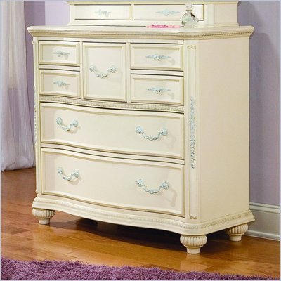Lea Jessica McClintock Romance 7 Drawer Single Dresser with Antique White Wood Finish