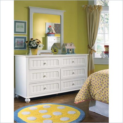 Lea My Style 6 Drawer Double Dresser and Verticle Mirror Set