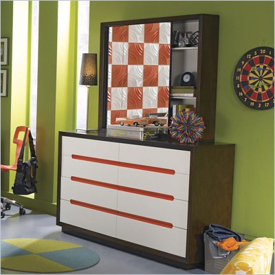 Lea Nickelodeon TeenNick Drawer Dresser and Hideaway Mirror Set