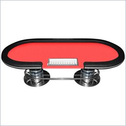 Trademark Deluxe 96" Holdem table with dealer position - Red Felt