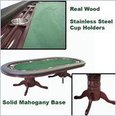 Trademark Texas Holdem 96 Table Mahogany Deluxe in Green