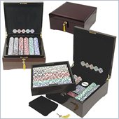 Trademark 750 HIGH ROLLER Poker Chip Set With Polished Laquer Finish Case