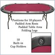ADD TO YOUR SET: Trademark Global Full Size Texas Holdem Folding Poker Table in Red