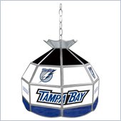 Trademark NHL Tampa Bay Lightning Stained Glass Tiffany Lamp - 16 inch