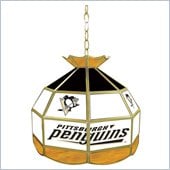 Trademark NHL Pittsburgh Penguins Stained Glass Tiffany Lamp - 16 inch
