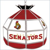 Trademark NHL Ottawa Senators Stained Glass Tiffany Lamp - 16 inch diameter