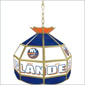 Trademark NHL New York Islanders Stained Glass Tiffany Lamp - 16 inch diameter