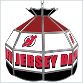 Trademark NHL New Jersey Devils Stained Glass Tiffany Lamp - 16 inch diameter