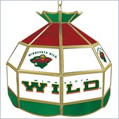 Trademark NHL Minnesota Wild Stained Glass Tiffany Lamp - 16 inch diameter
