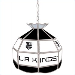 Trademark NHL Los Angeles Kings Stained Glass Tiffany Lamp - 16 inch diameter