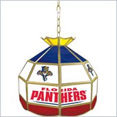 Trademark NHL Florida Panthers Stained Glass Tiffany Lamp - 16 inch diameter