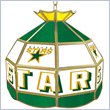 ADD TO YOUR SET: Trademark NHL Dallas Stars Stained Glass Tiffany Lamp - 16 inch diameter