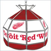 Trademark NHL Detroit Redwings Stained Glass Tiffany Lamp - 16 inch diameter