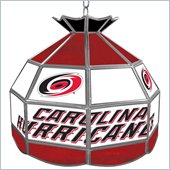 Trademark NHL Carolina Hurricanes Stained Glass Tiffany Lamp - 16 inch diameter