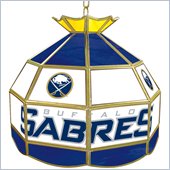 Trademark NHL Buffalo Sabers Stained Glass Tiffany Lamp - 16 inch diameter