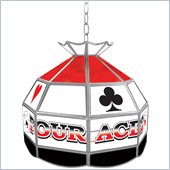 Trademark Four Aces Stained Glass Tiffany Lamp - 16 inch diameter