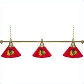 Trademark NHL Chicago Blackhawks 60 Inch 3 Shade Billiard Lamp