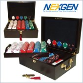 Trademark 500 Lucky Bee EDGESPOT NEXGEN Chips with Mahogany Case