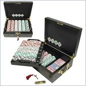 Trademark 500 Chip High Roller Set With Mahogany Case