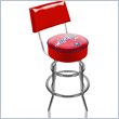ADD TO YOUR SET: Trademark Retro NHL Washington Capitals Padded Bar Stool with Back