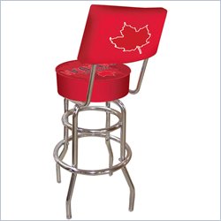 Trademark Retro Molson Canadian Padded Bar Stool with Back